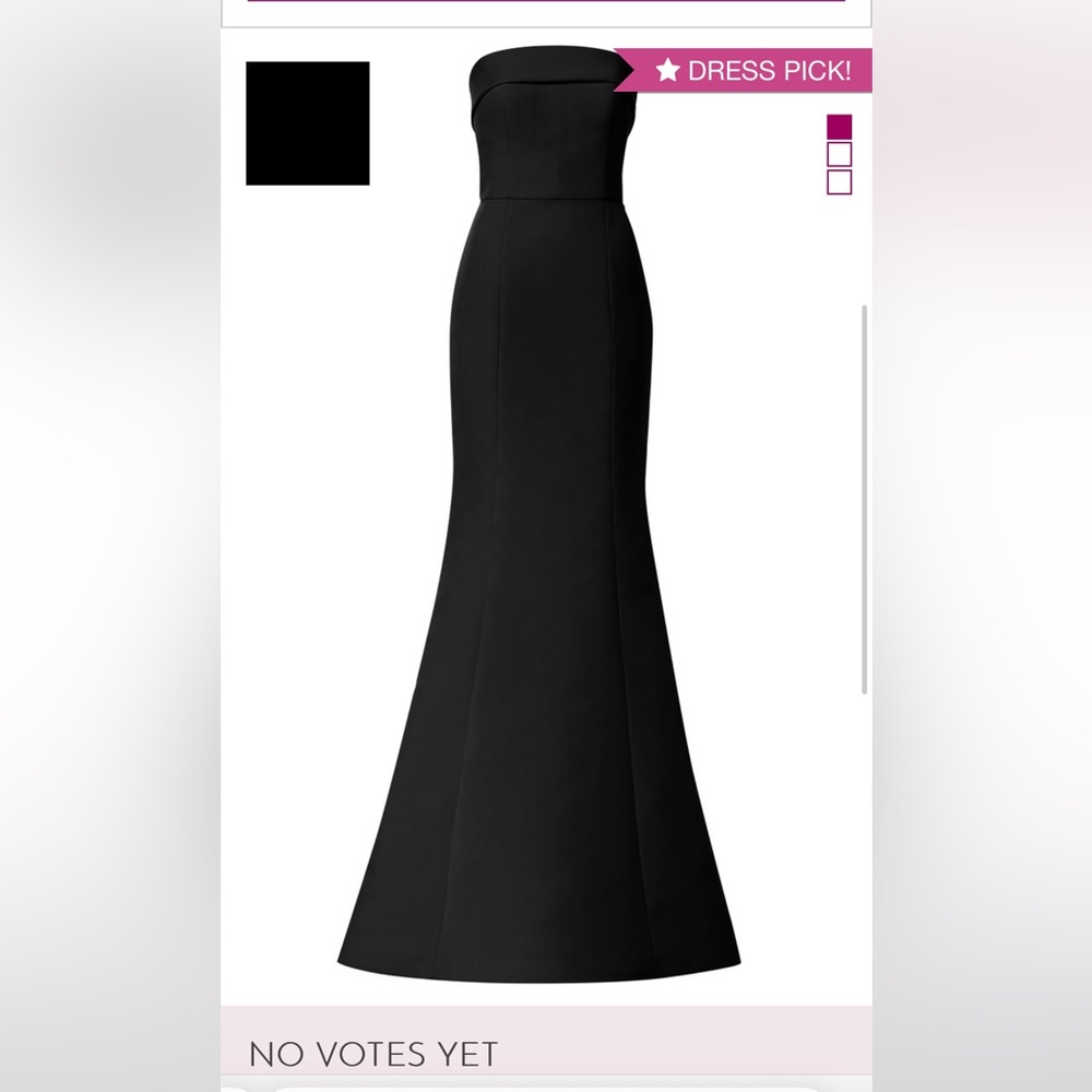 Amsale Jaylin Black bridesmaid dres